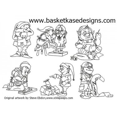 CMAS ELVES LINEWORK SET (SET OF 6 DESIGNS)