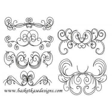 FANCY SCROLL SET (Set of 6 designs)