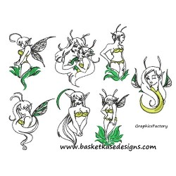 GARDEN NYMPH SET (SET OF 7 DESIGNS)