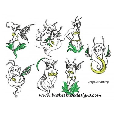 GARDEN NYMPH SET (SET OF 7 DESIGNS)