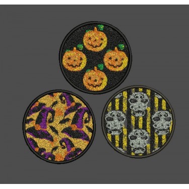 HALLOWEEN COLLAGE COASTER SET