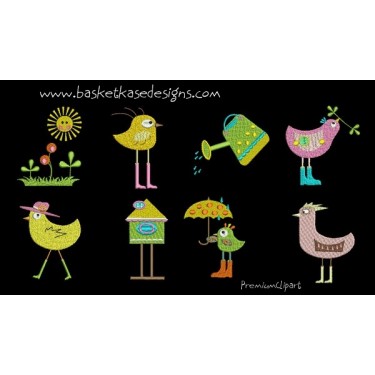 LIL BIRDIE SET (set of 8 designs)