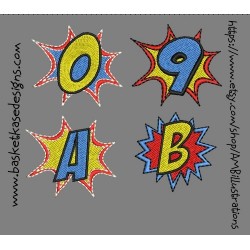 SUPER HERO ALPHA NUMERIC SET SUPER HERO ALPHA NUMERIC SET