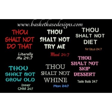 THOU SHALT SET (SET OF 6 DESIGNS)