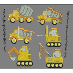 WORK TRUCK SET (SET OF 6 DESIGNS)