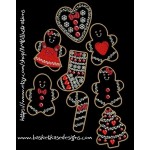 APPLIQUE GINGER COOKIE SET (SET OF 8)