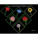 FLOWER STEM COASTER SET (set of 6 coasters)