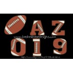 FOOTBALL ALPHA- NUMERIC  (A through Z AND 0 through 9)