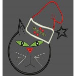 SANTA CAT APPLIQUE